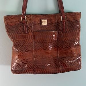 Dooney & Bourke Snakeskin Lexington Shopper Tote. In like-new condition!